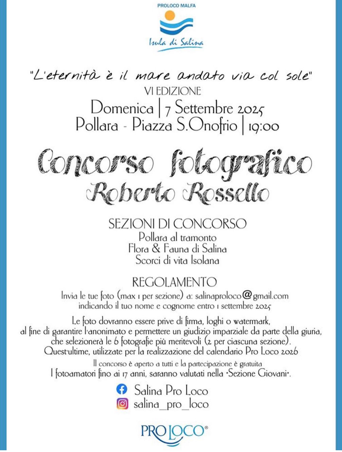 Concorso fotografico "Roberto Rossello"